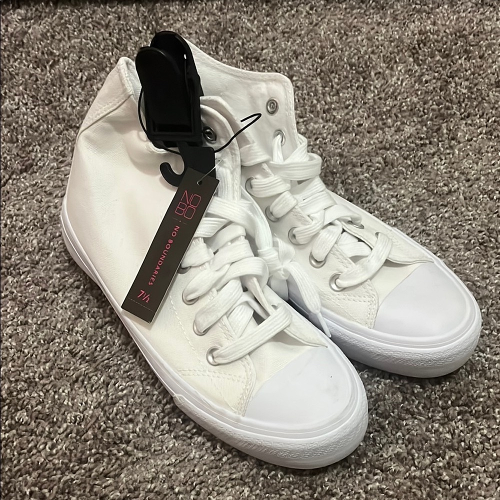 No Boundaries White Canvas High-Tops